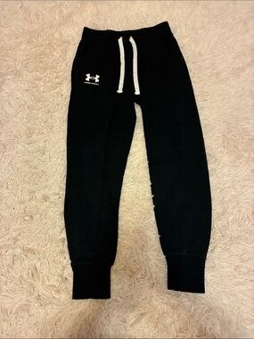 Under Armour Black Joggers with White Drawcord